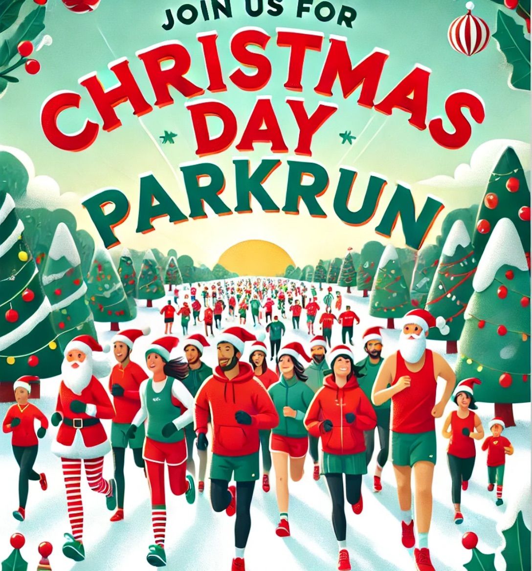 Highfields parkrun Christmas Morning Invite