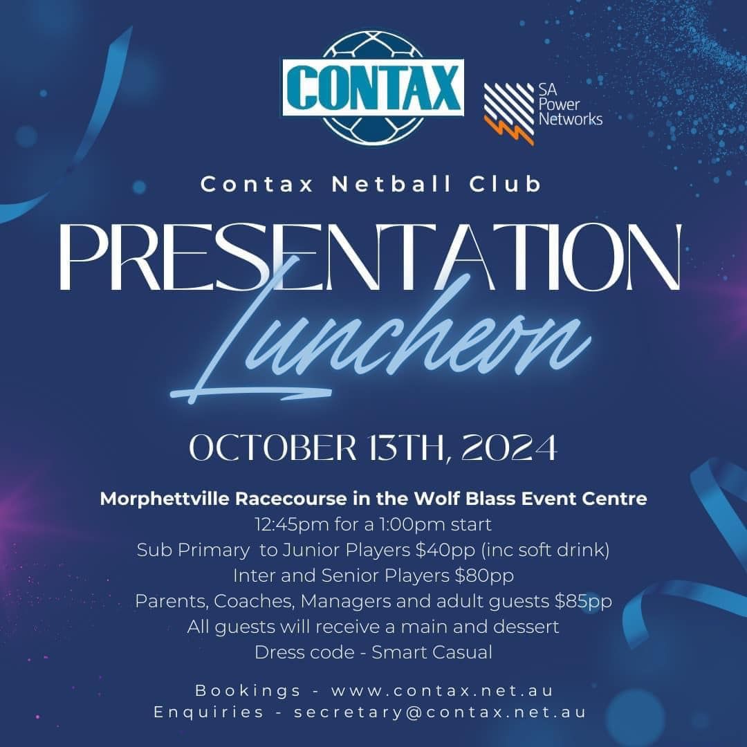 Contax Netball Club Presentation Function 2024