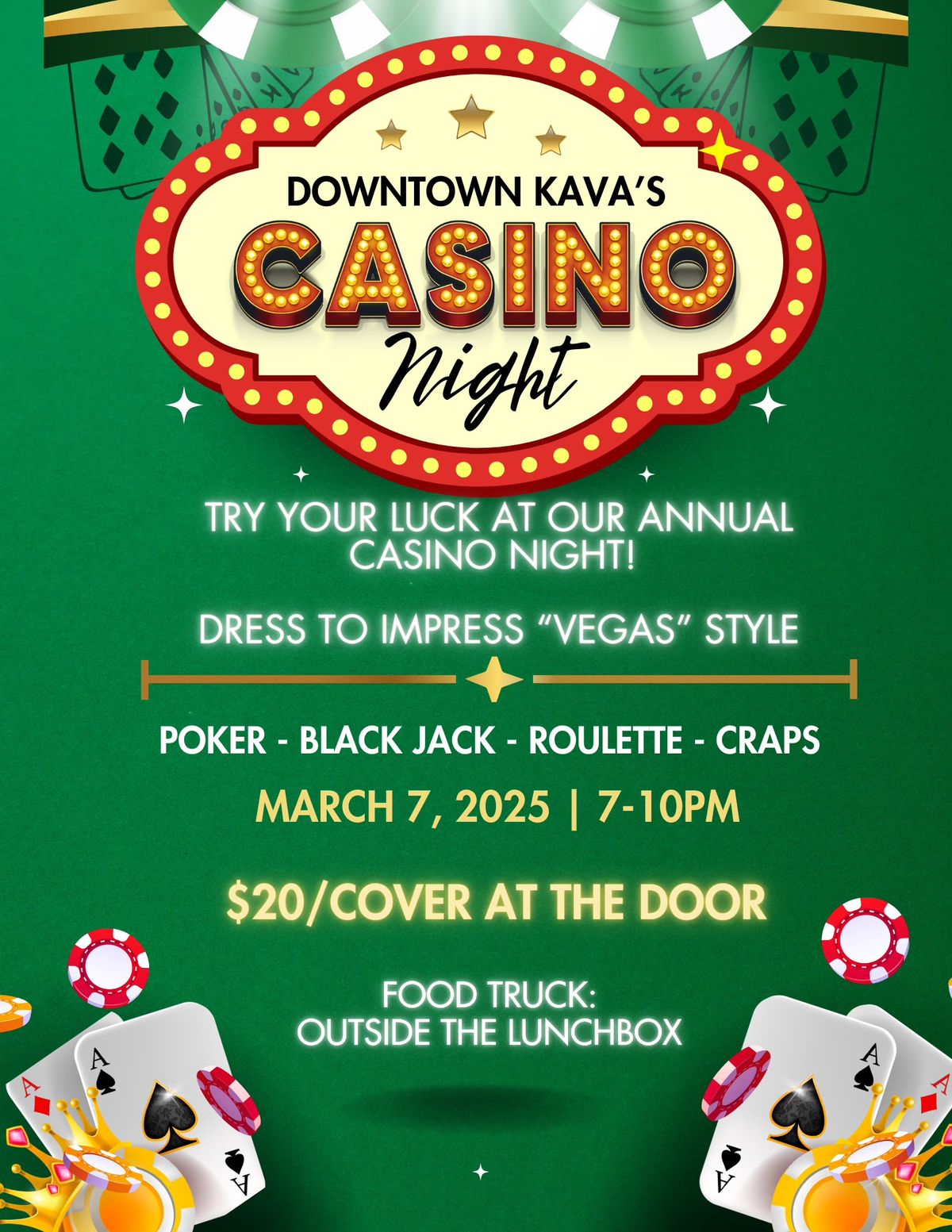 CASINO NIGHT AT DOWNTOWN KAVA