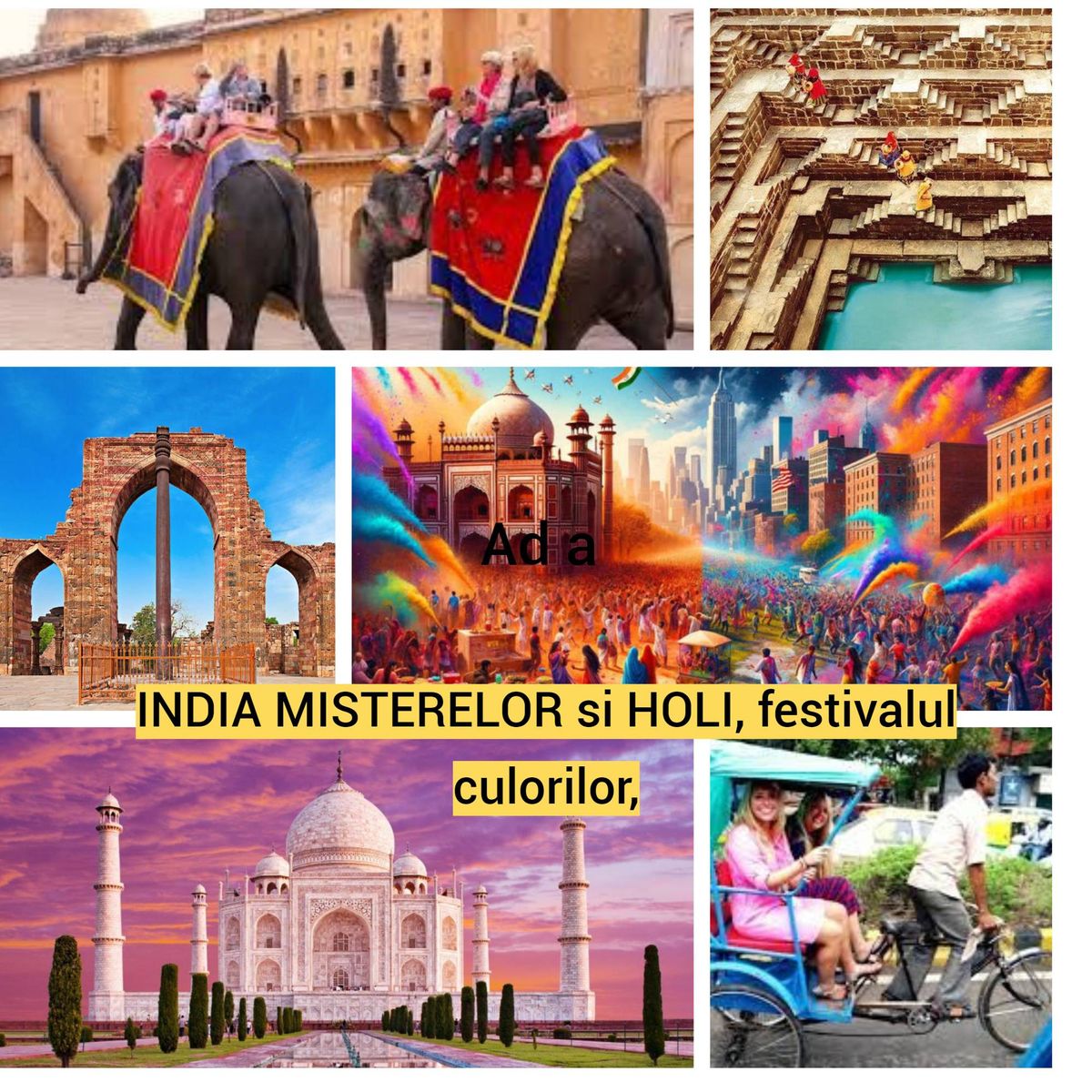 INDIA misterelor si festivalul HOLI: Taj Mahal, Jaipur, Ellora Caves, Ajanta Caves, Delhi