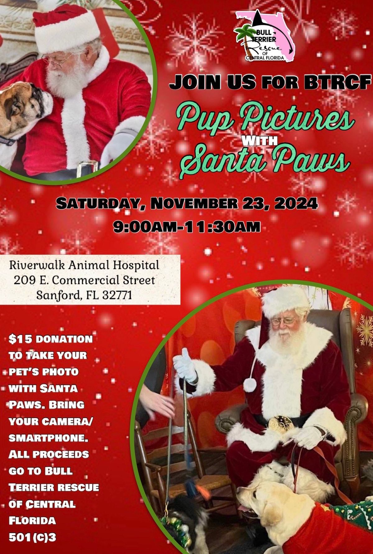 BTRCF Pup Pictures with Santa Paws