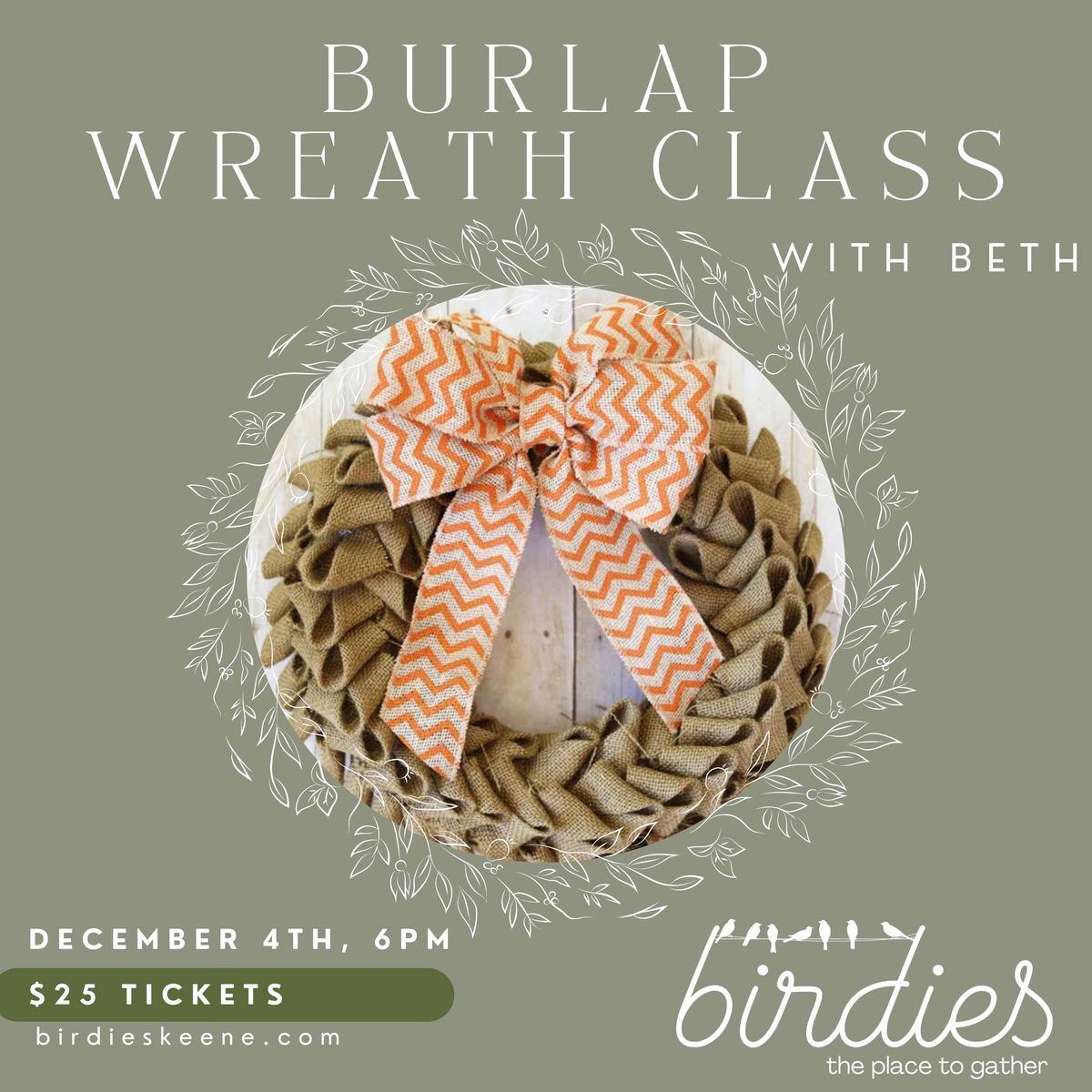 Burlap Wreath Making Class