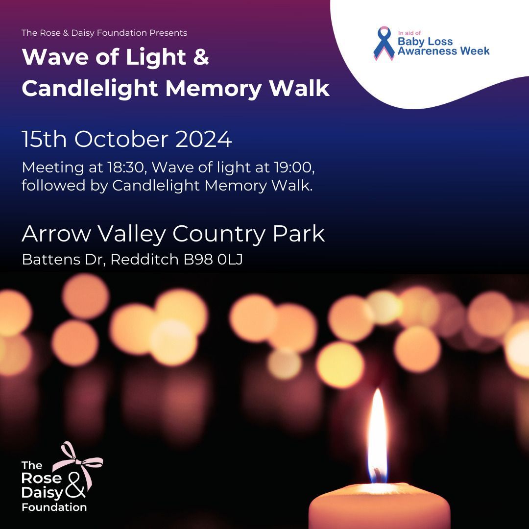 Wave of light and candle light memory walk