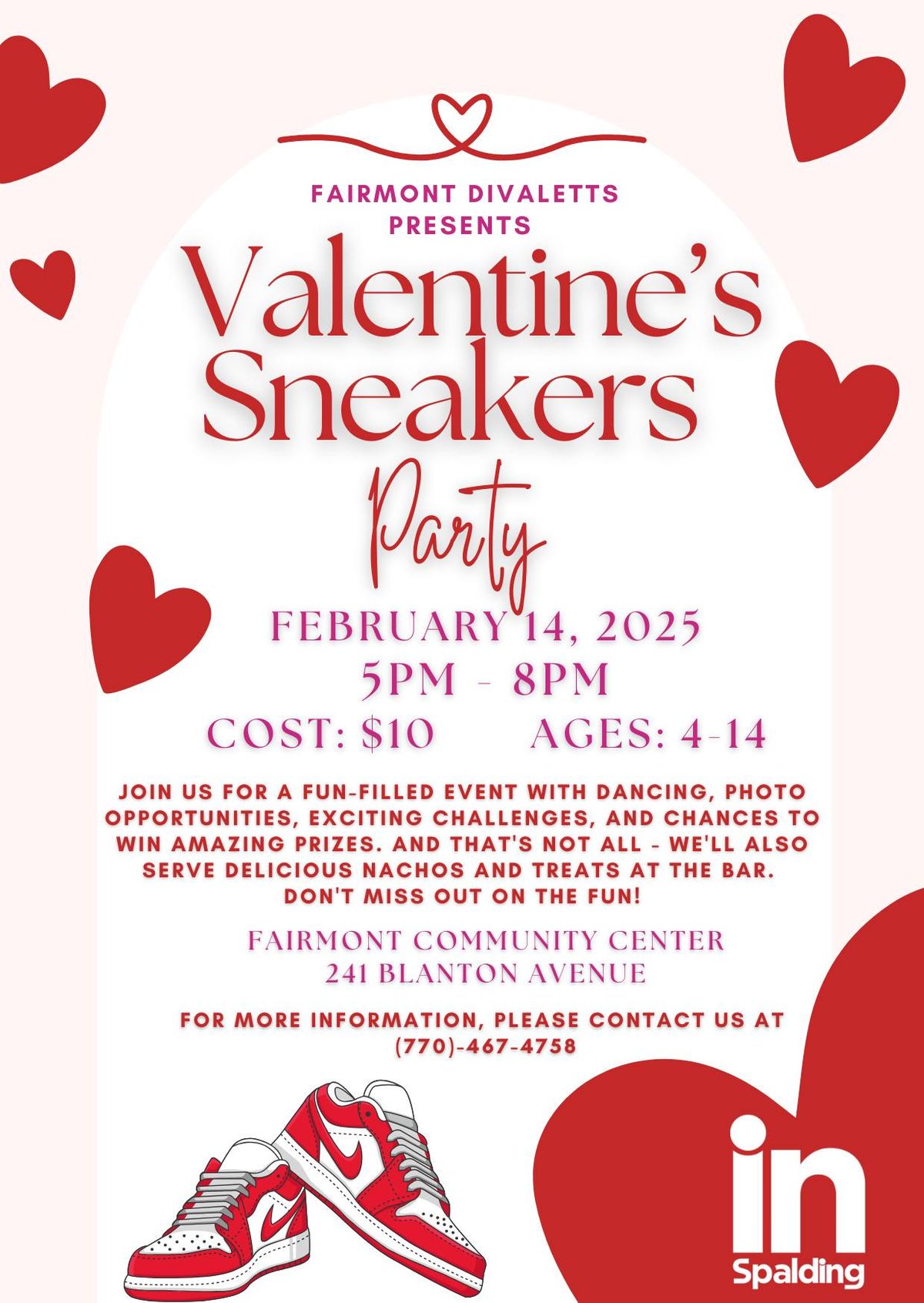 Valentine\u2019s Sneakers Party @ Fairmont Community Center