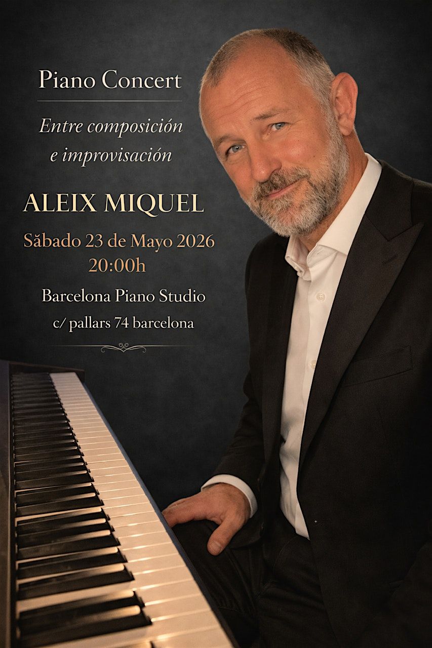 Concierto Intimo de piano en Barcelona Aleix Miquel