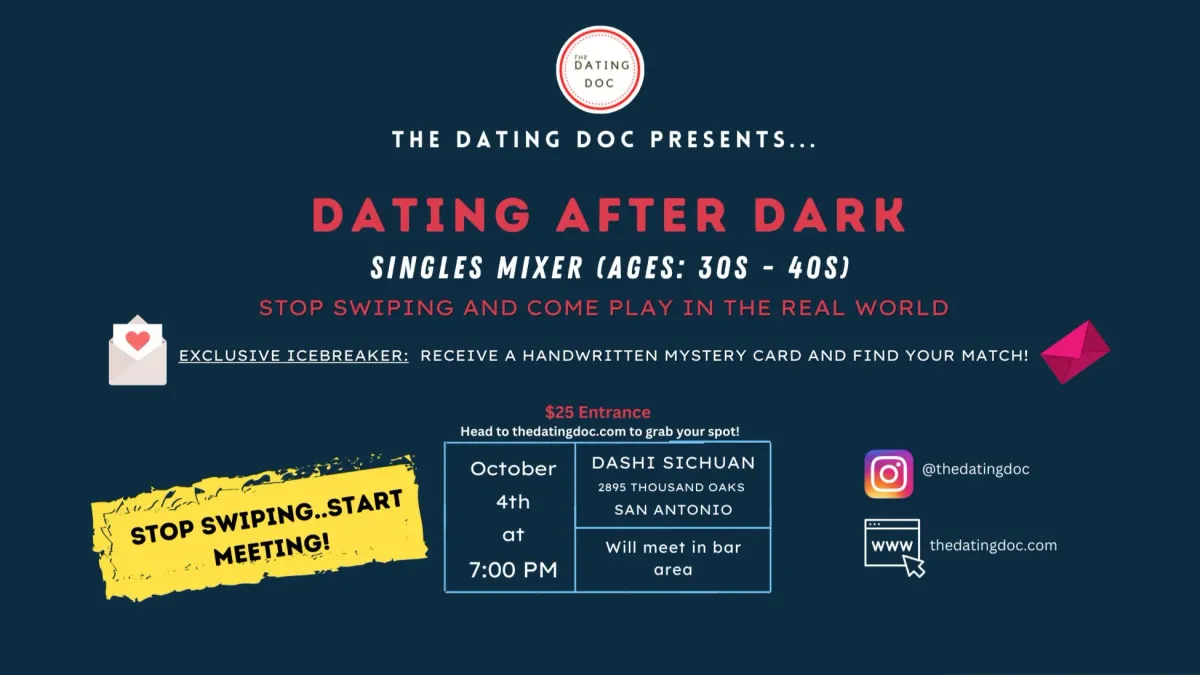 Dating After Dark: San Antonio Singles Mixer (Ages: 30s-40s)
