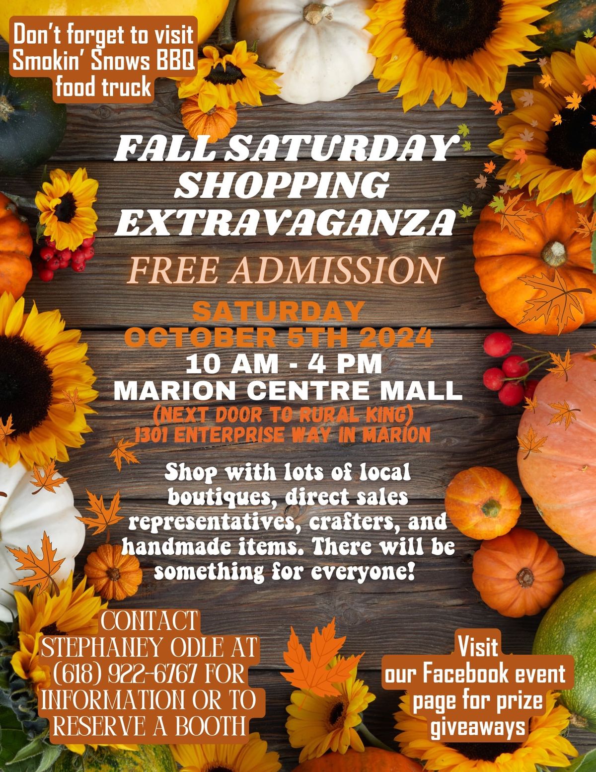 Fall Shopping Extravaganza - Saturday, October 5, 2024