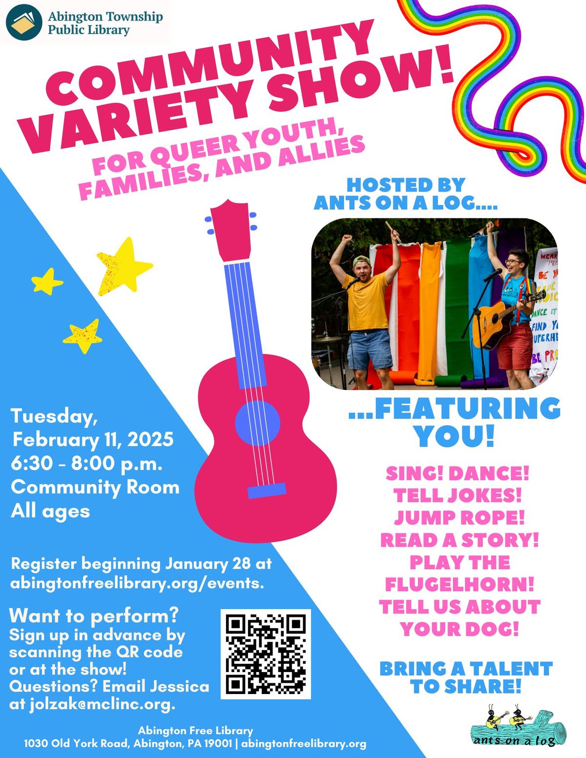 Community Variety Show for Queer Youth, Families, and Allies