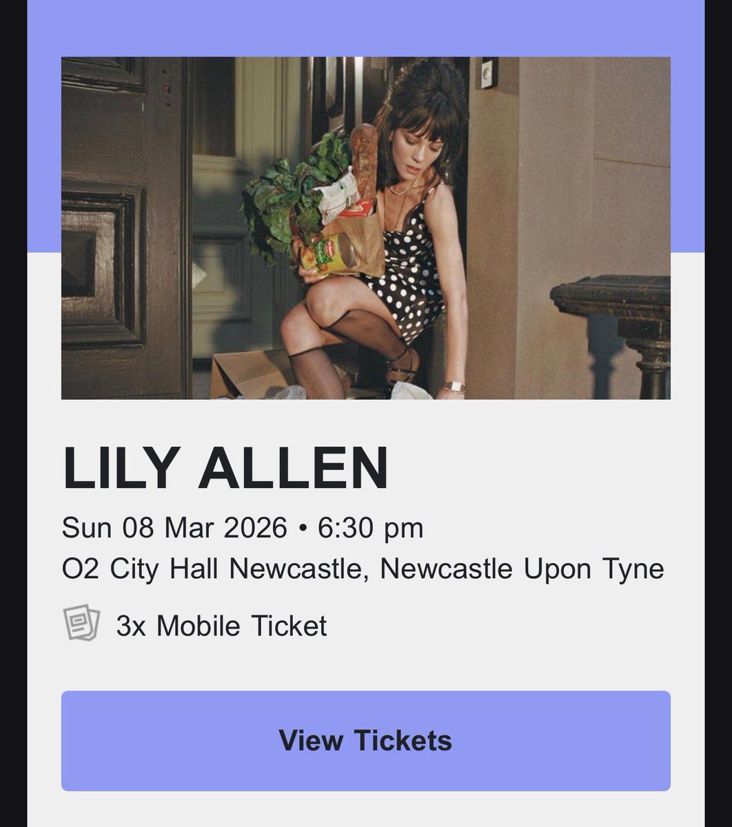 Lily Allen Newcastle Upon Tyne Tickets