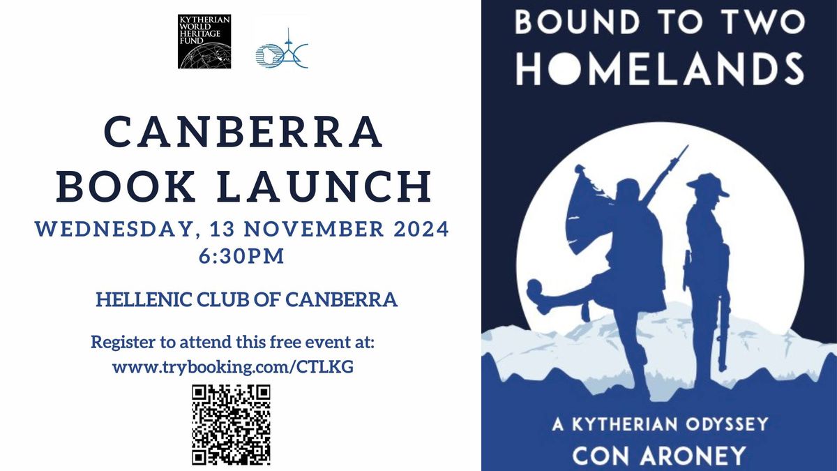 Canberra Book Launch: Bound to Two Homelands - A Kytherian Odyssey]