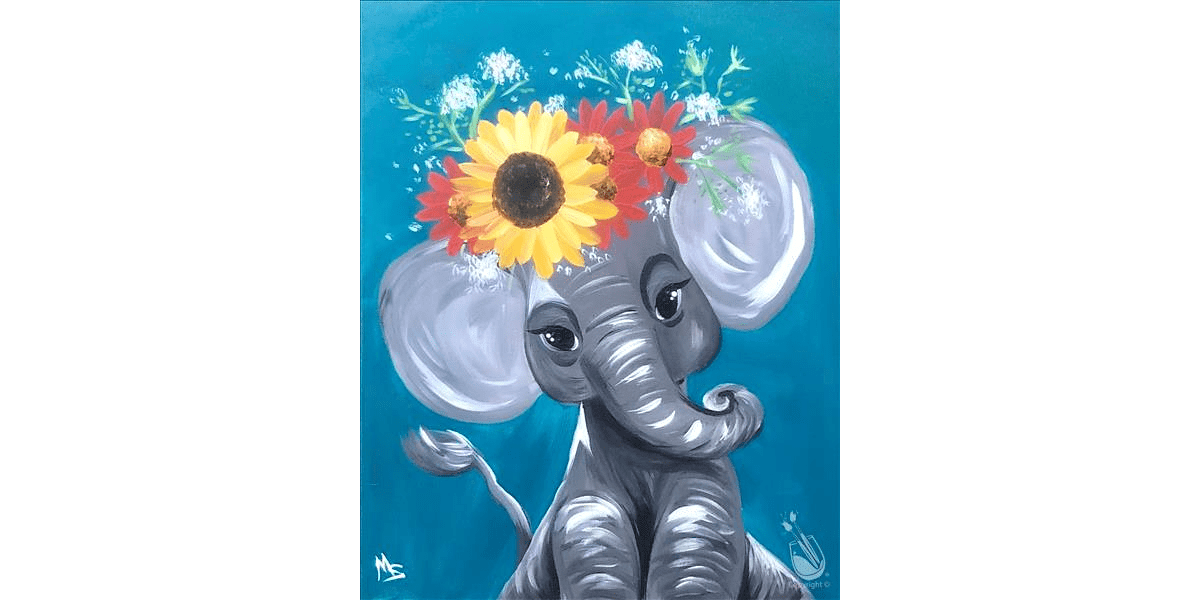 An Elephant\u2019s Crown - Paint and Sip in Denver | Classpop!\u2122