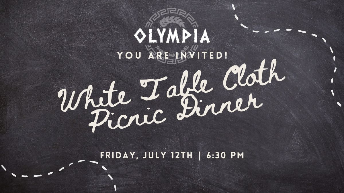 White Table Cloth Picnic Dinner