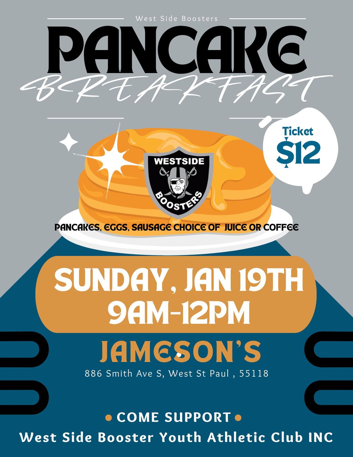 West Side Boosters Pancake Breakfast