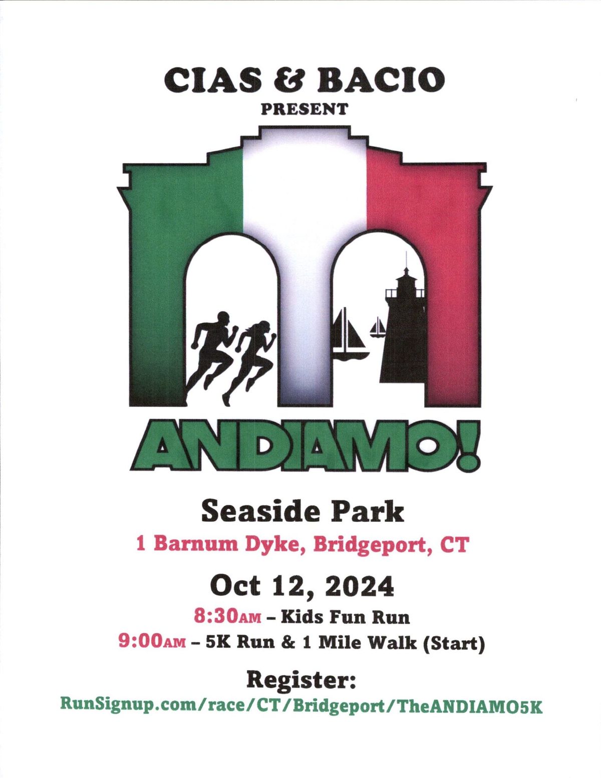 Andiamo 5K Run-1mile Walk-Kids Fun Run