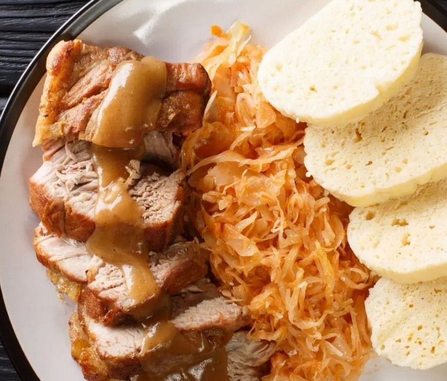 Authentic Bohemian pork or chicken dinner.