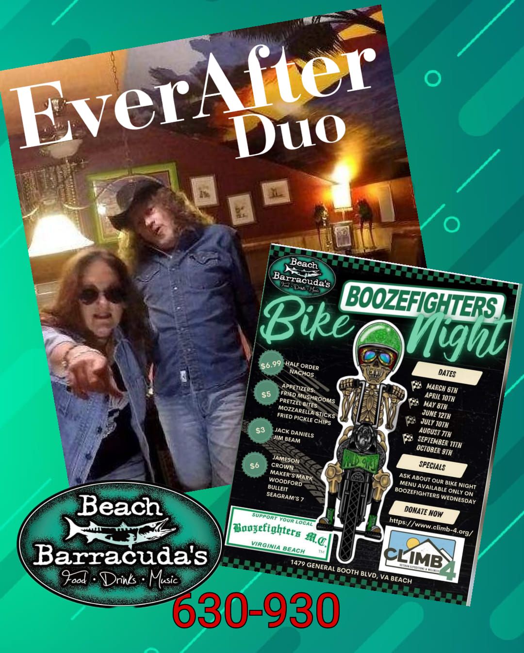 EverAfter Duo at Beach Barracudas Bike Night!