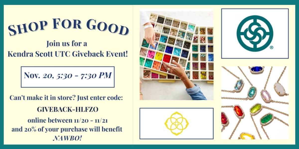 Network with NAWBO: Kendra Gives Back Party - Shop for Good