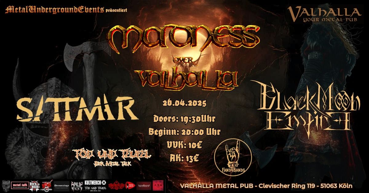 Madness Over Valhalla \u2013 26.04.2025 | Valhalla Metal Pub, K\u00f6ln