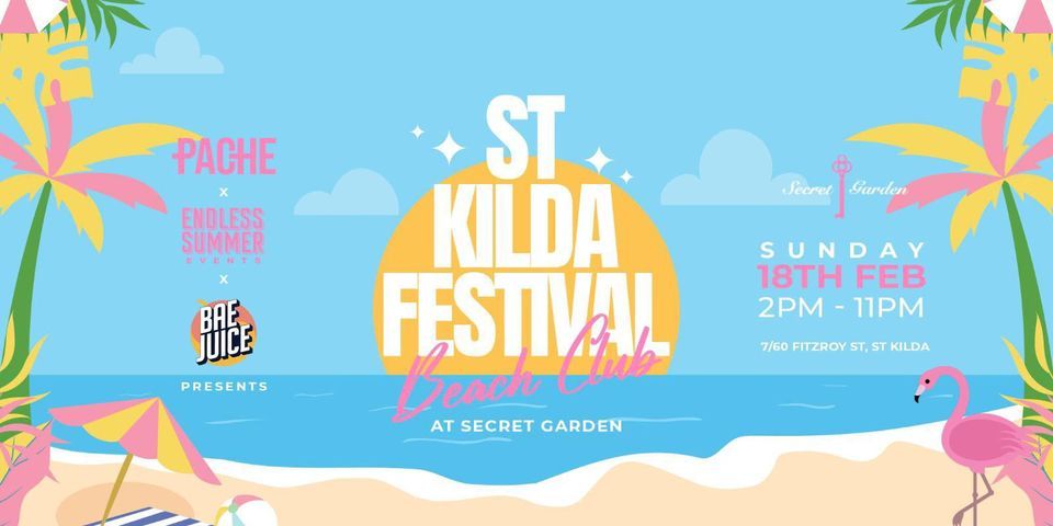 St Kilda Festival Beach Club @ Secret Garden Bar, Secret Garden ...