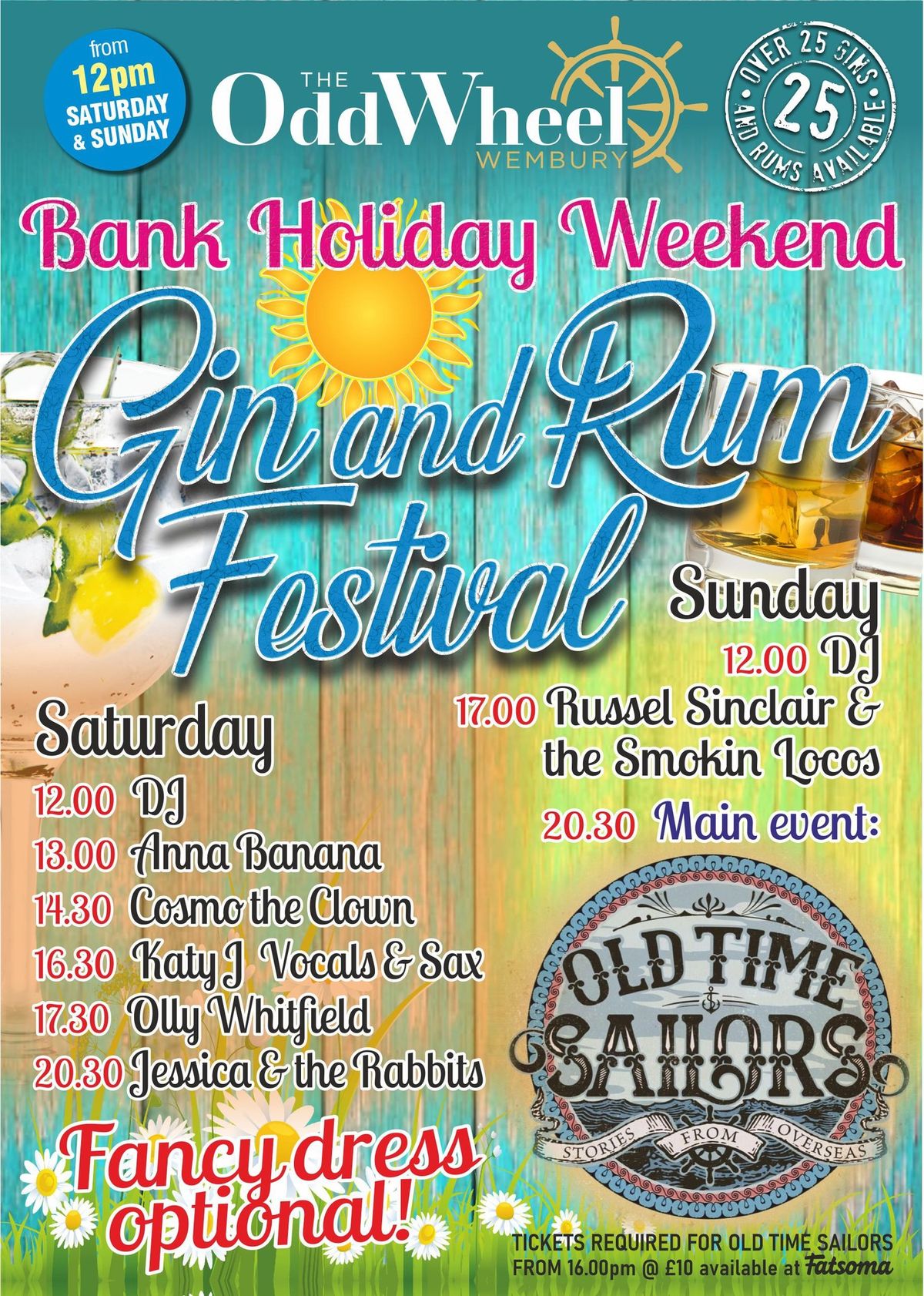 Gin & Rum pirate weekend with headliners OLD TIME SAILORS 