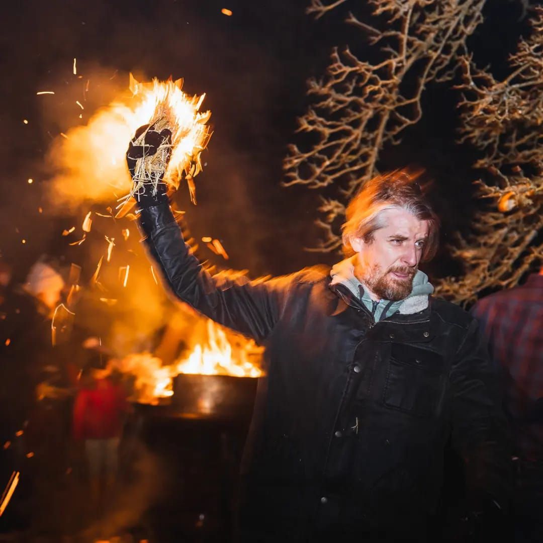 Wassailing at the Cider farm 