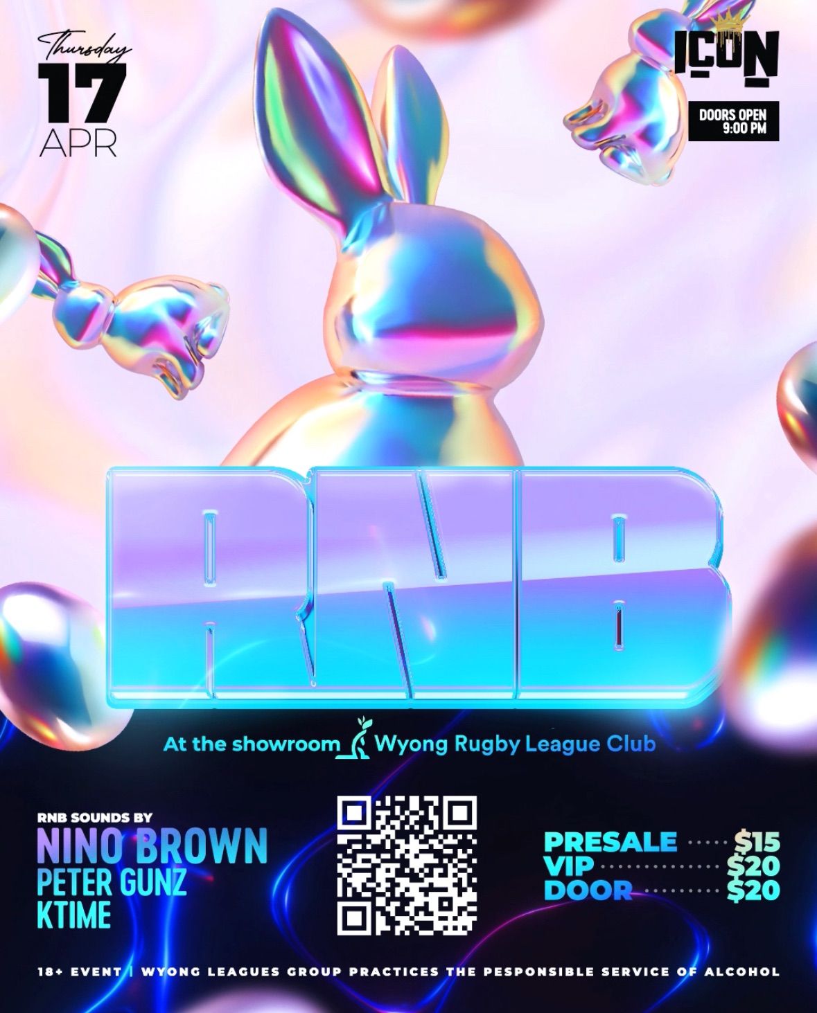 EASTER RNB @ THE SHOWROOM! WYONG LEAGUES 