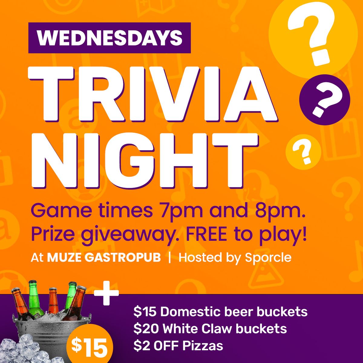 Trivia Night! Every Wednesday