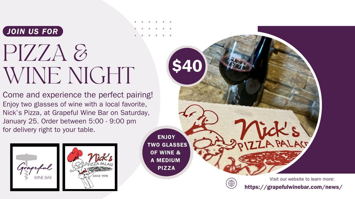 Pizza & Wine Night at Grapeful Wine Bar