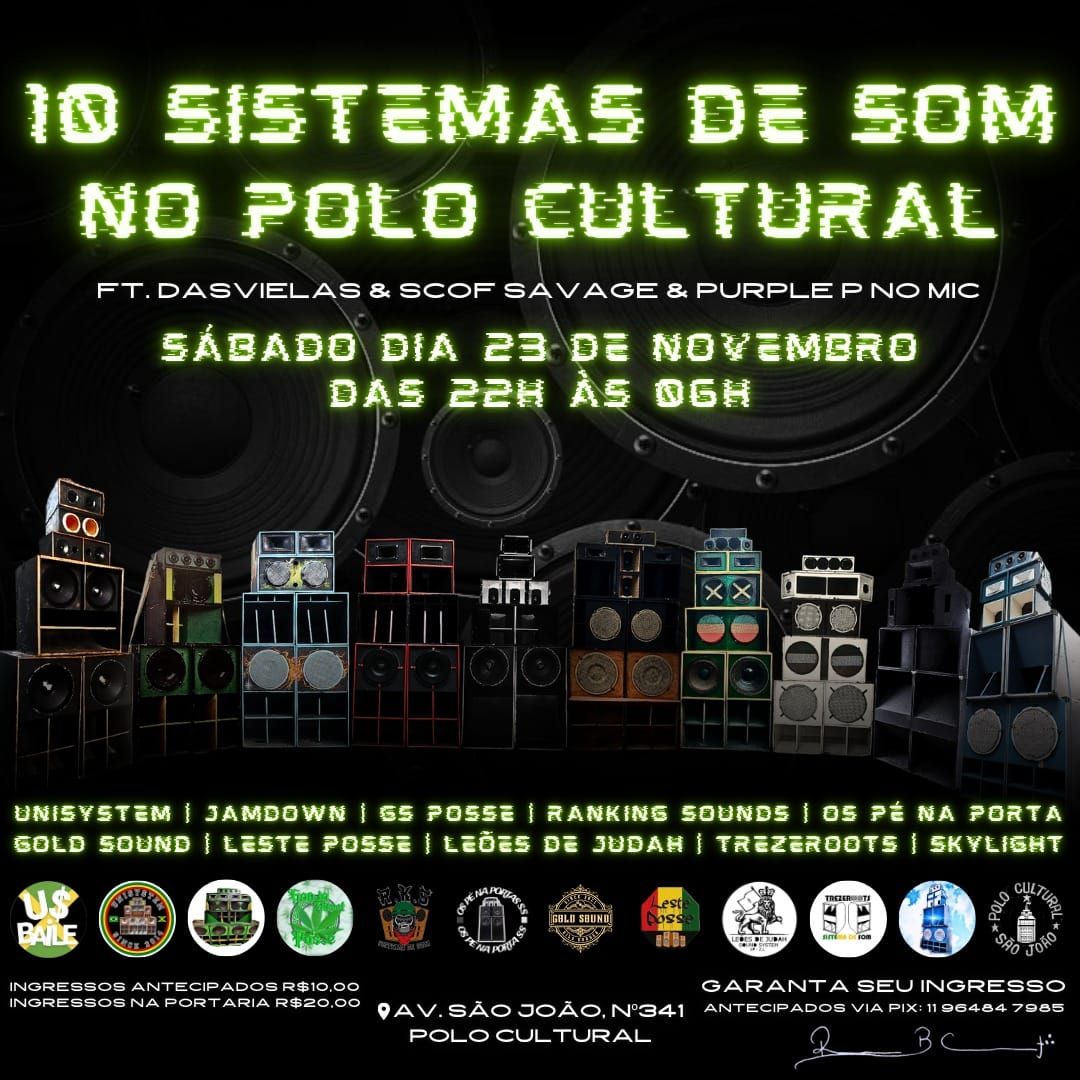 10 SISTEMAS DE SOM NO POLO CULTURAL CENTRO DE SP \ud83d\udd25