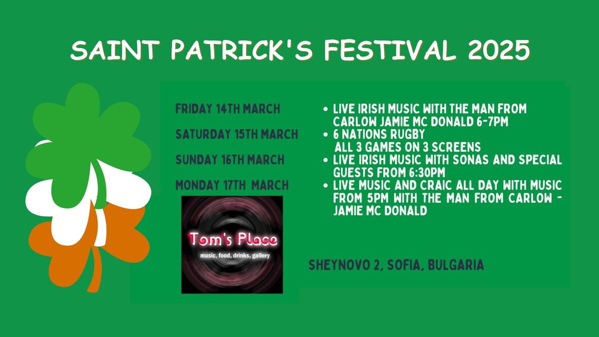 Saint Patrick's Festival 2025 @ Tom's Place