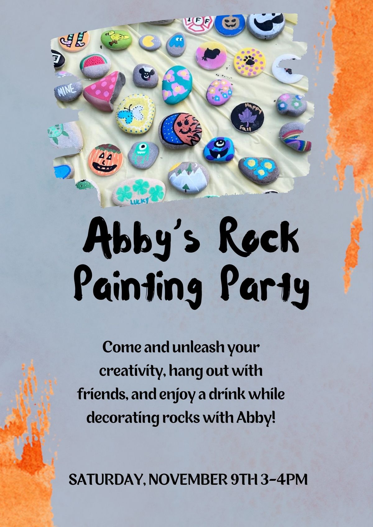 Abby's Rock Painting Party