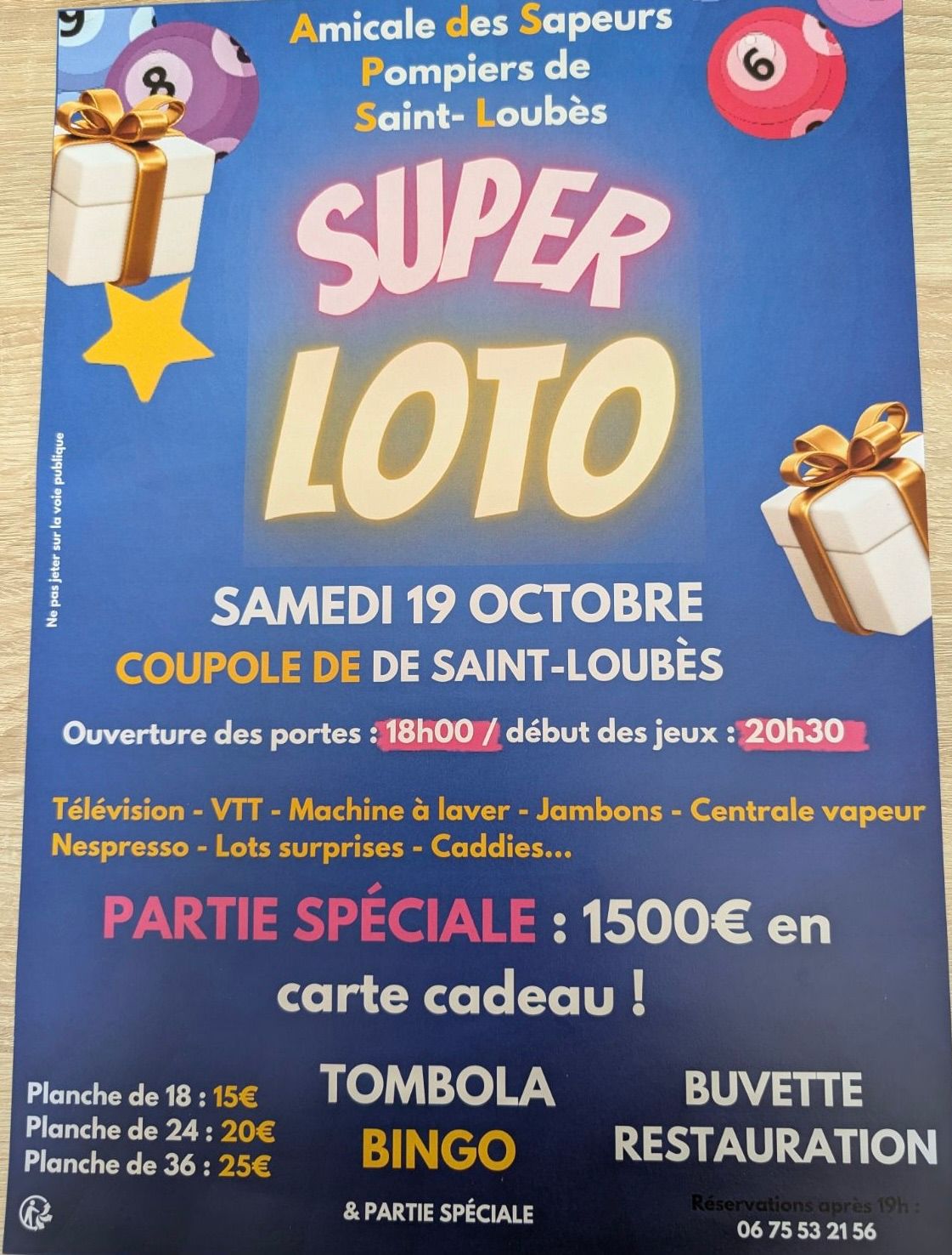 Loto des sapeurs-pompiers de St Loub\u00e8s 