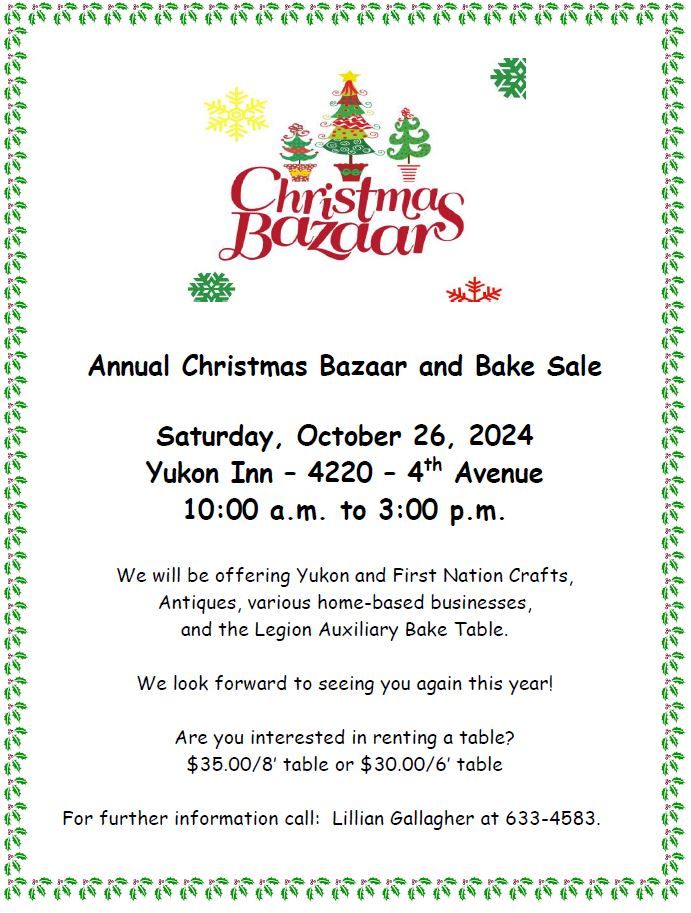 Legion Auxiliary Annual Bazaar