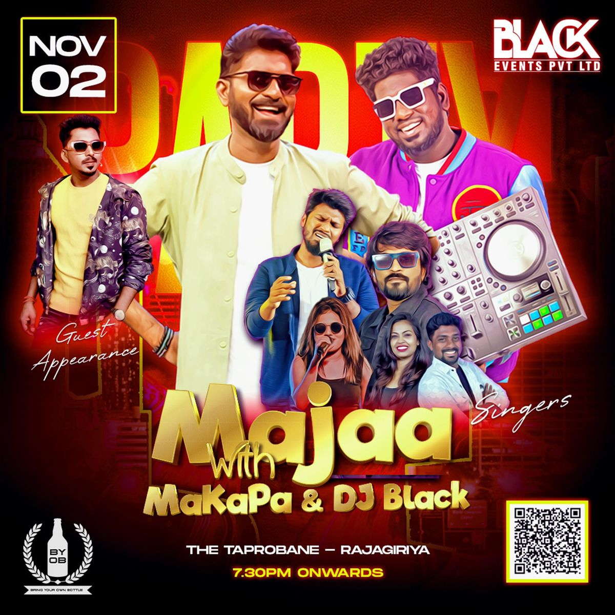 Maja with Makapa and Dj Black- Tamil DJ Night \ud83c\udfa7