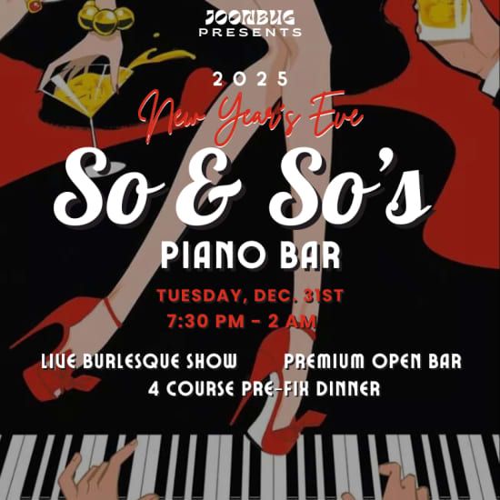 So & So's Piano Bar NYE 2025