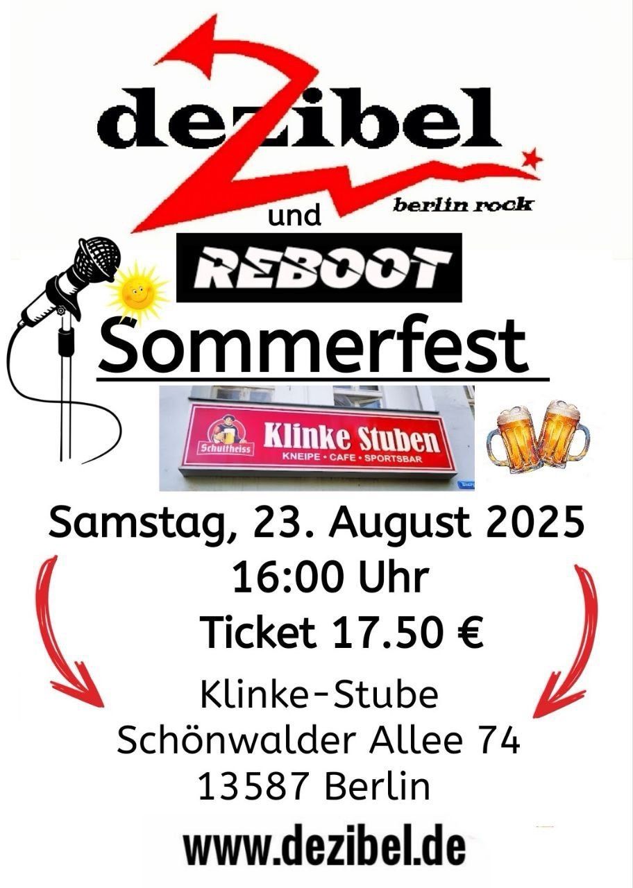 Sommerfest in der Klinke Stube mit REBOOT & DEZIBEL