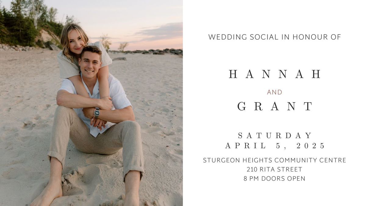 Wedding Social in Honour of Hannah Brown and Grant Parsons