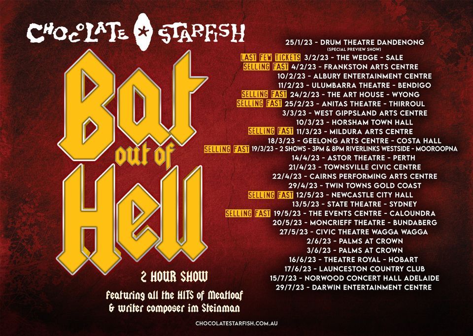 Bat Out Of Hell Tour Perth