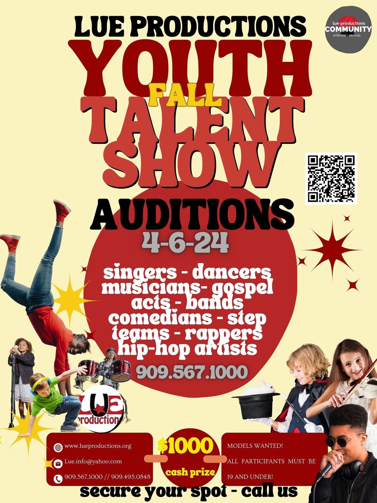 $1000 FALL Youth Talent Showcase and Competition