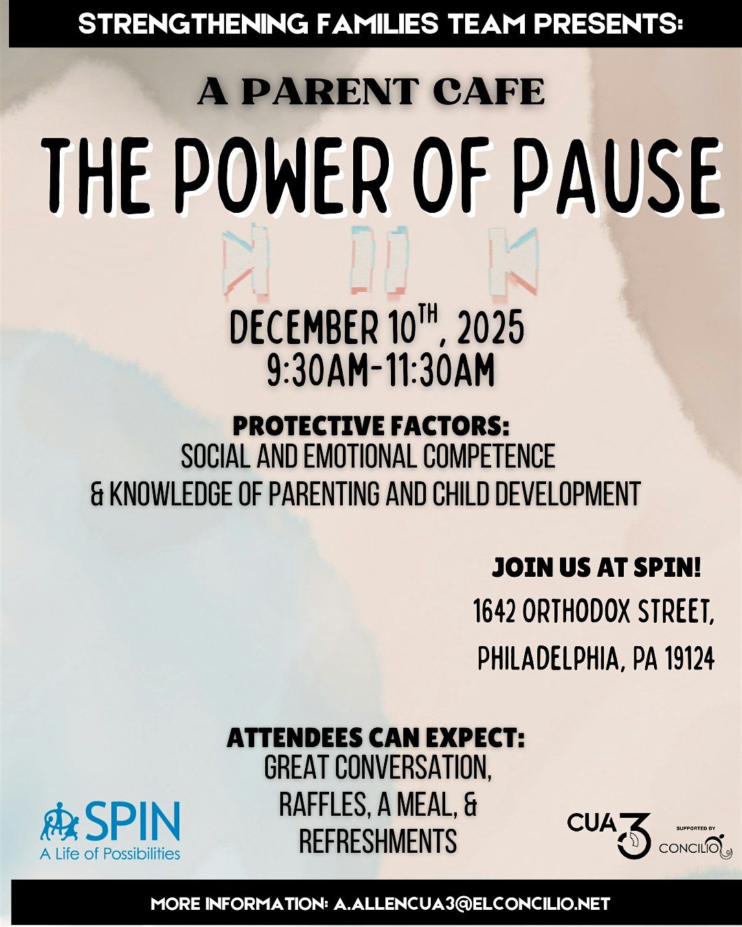CUA 3 -  Parent Cafe - The Power Of Pause
