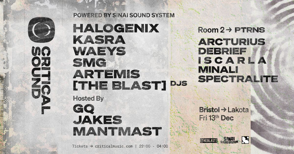 Critical Sound Bristol \/\/ powered by Sinai Sound System