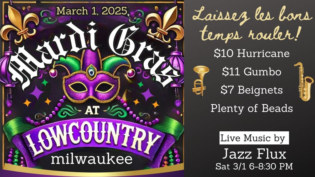 Mardi Gras @Lowcountry Milwaukee