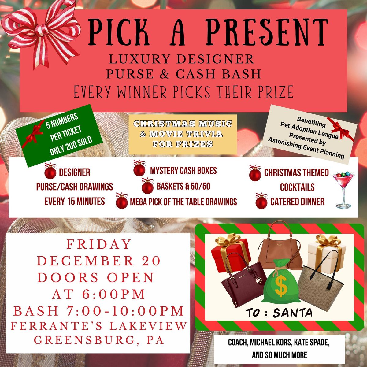 Pick A Present Purse & Cash Bash