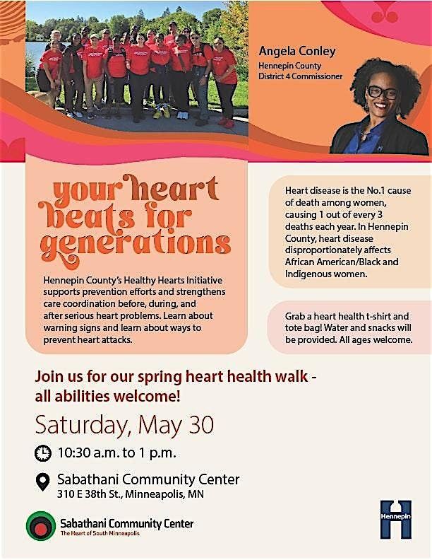Heart Health Walk with Commissioner Angela Conley