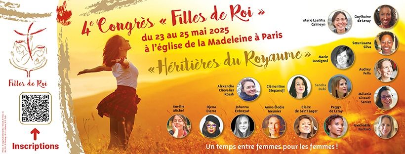 Inscription au Congr\u00e8s Filles de Roi du 23 au 25 mai 2025 \u00e0 Paris 