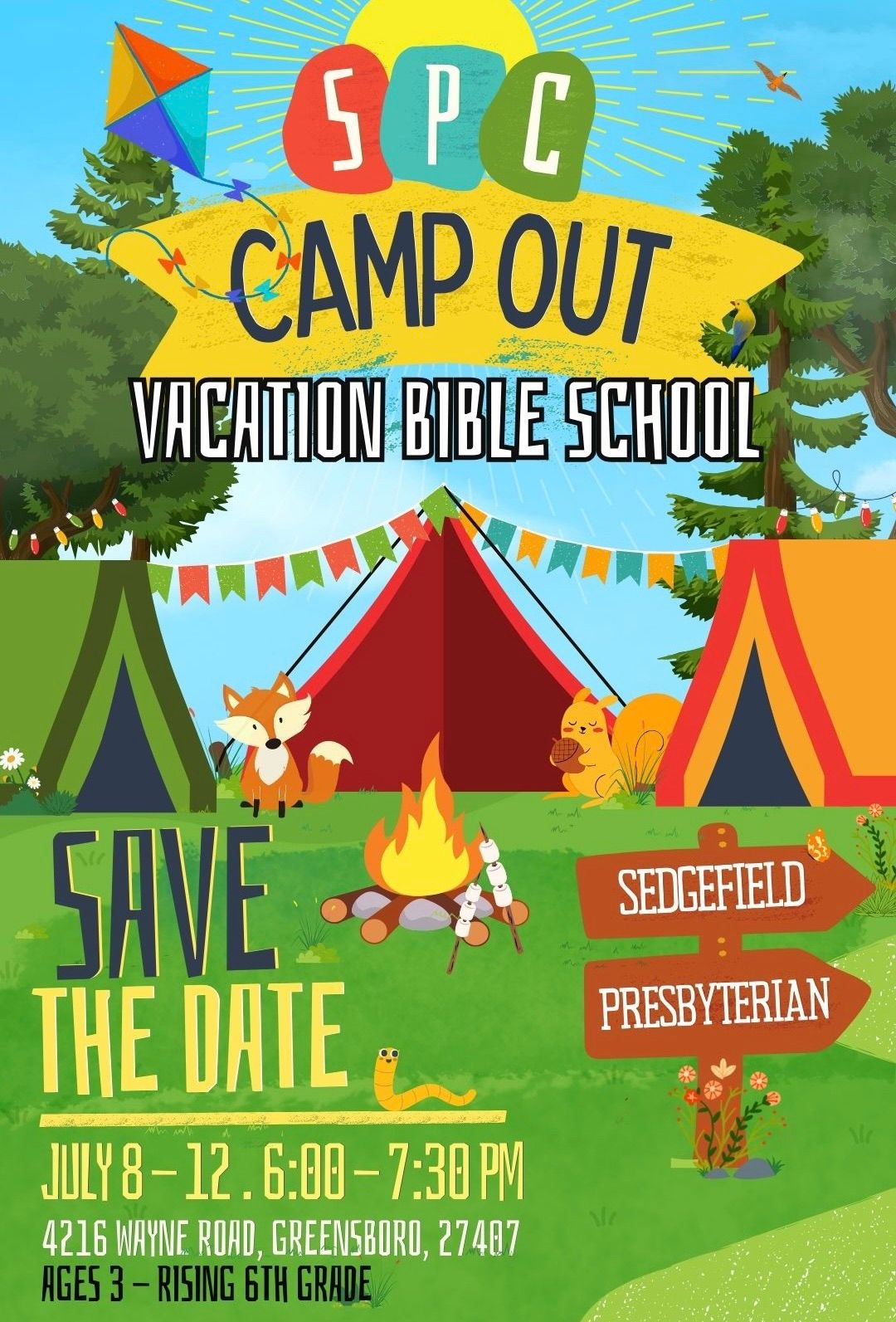 SPC Camp Out Vacation Bible School (free)