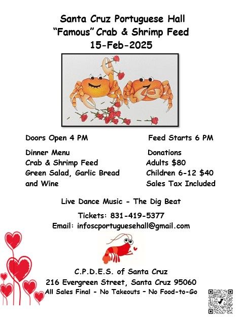 Santa Cruz Portuguese Hall's Annual Crab and Shrimp Feed