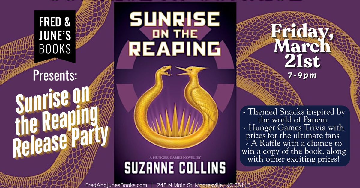 Sunrise on the Reaping Release Party (Registration Required)