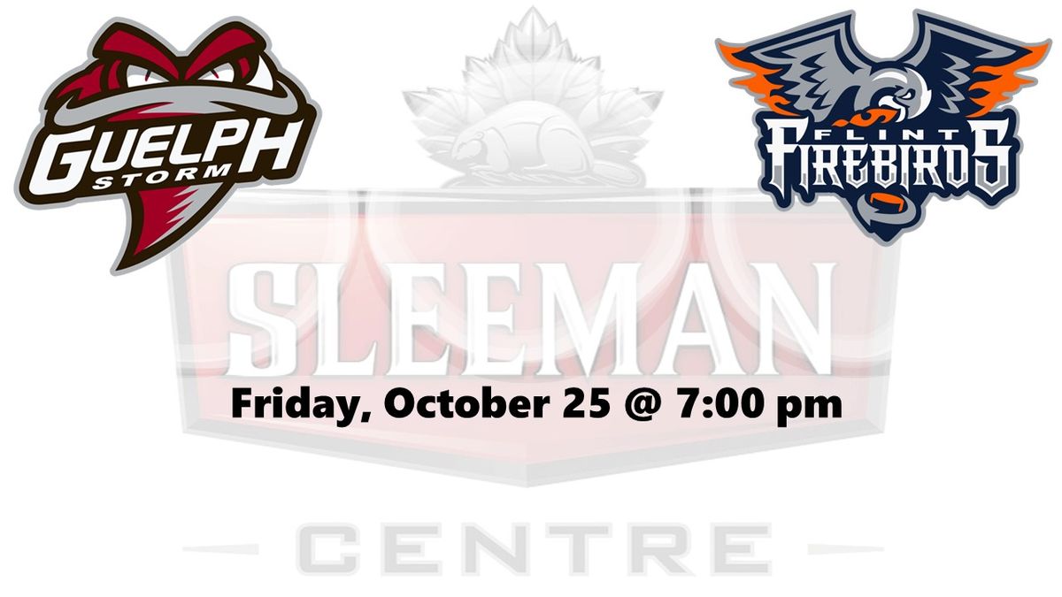 Flint Firebirds at Guelph Storm at Sleeman Centre