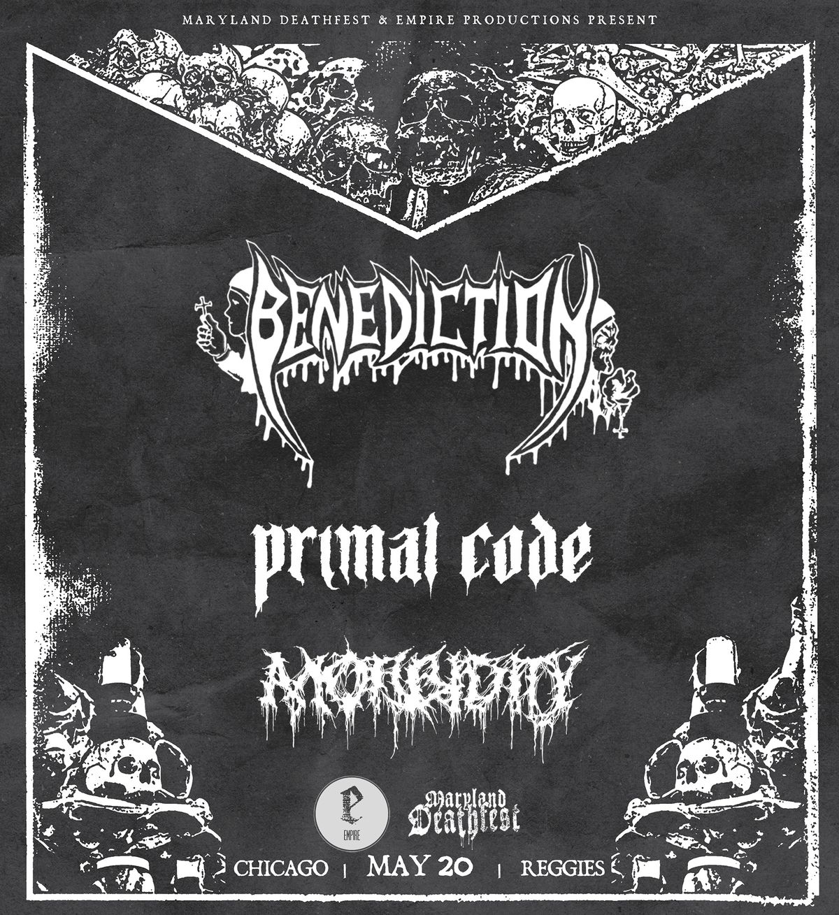 Benediction \/ Primal Code \/ Morbidity at Reggies